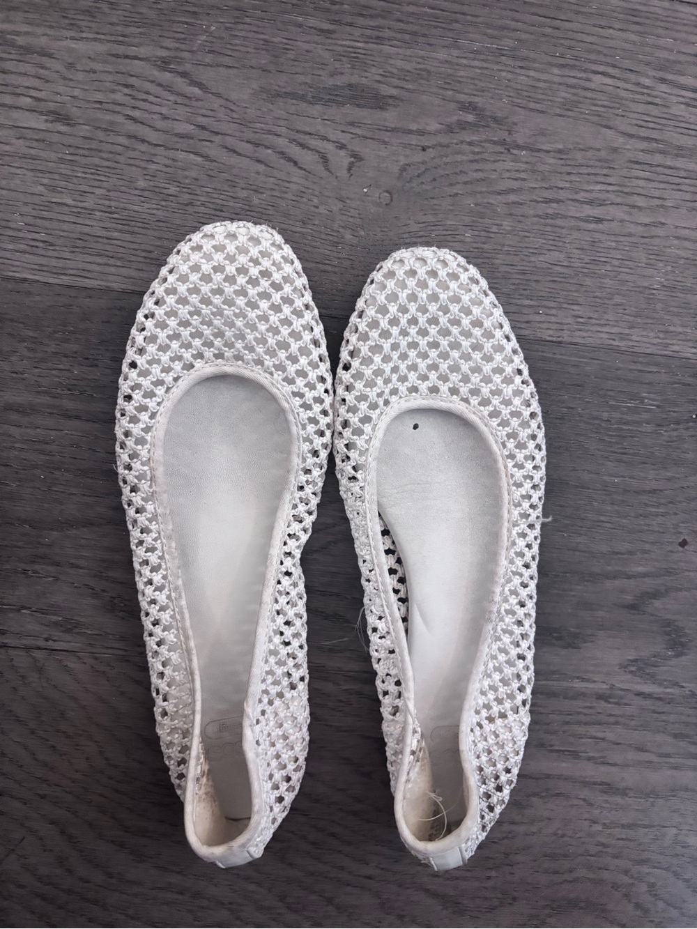 ASOS white mesh Ballet Flats